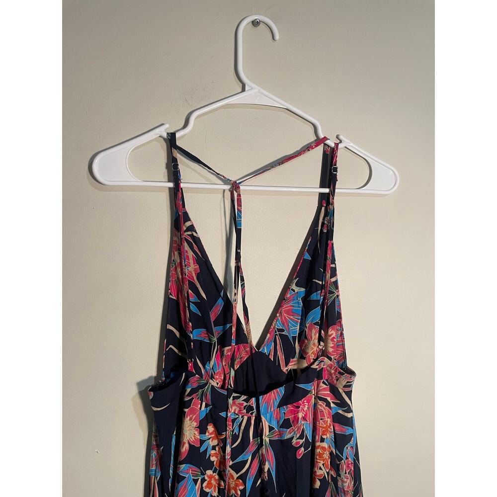 Lulu's Navy Floral Maxi Dress with Pink & Blue Print - Picture 7 of 11